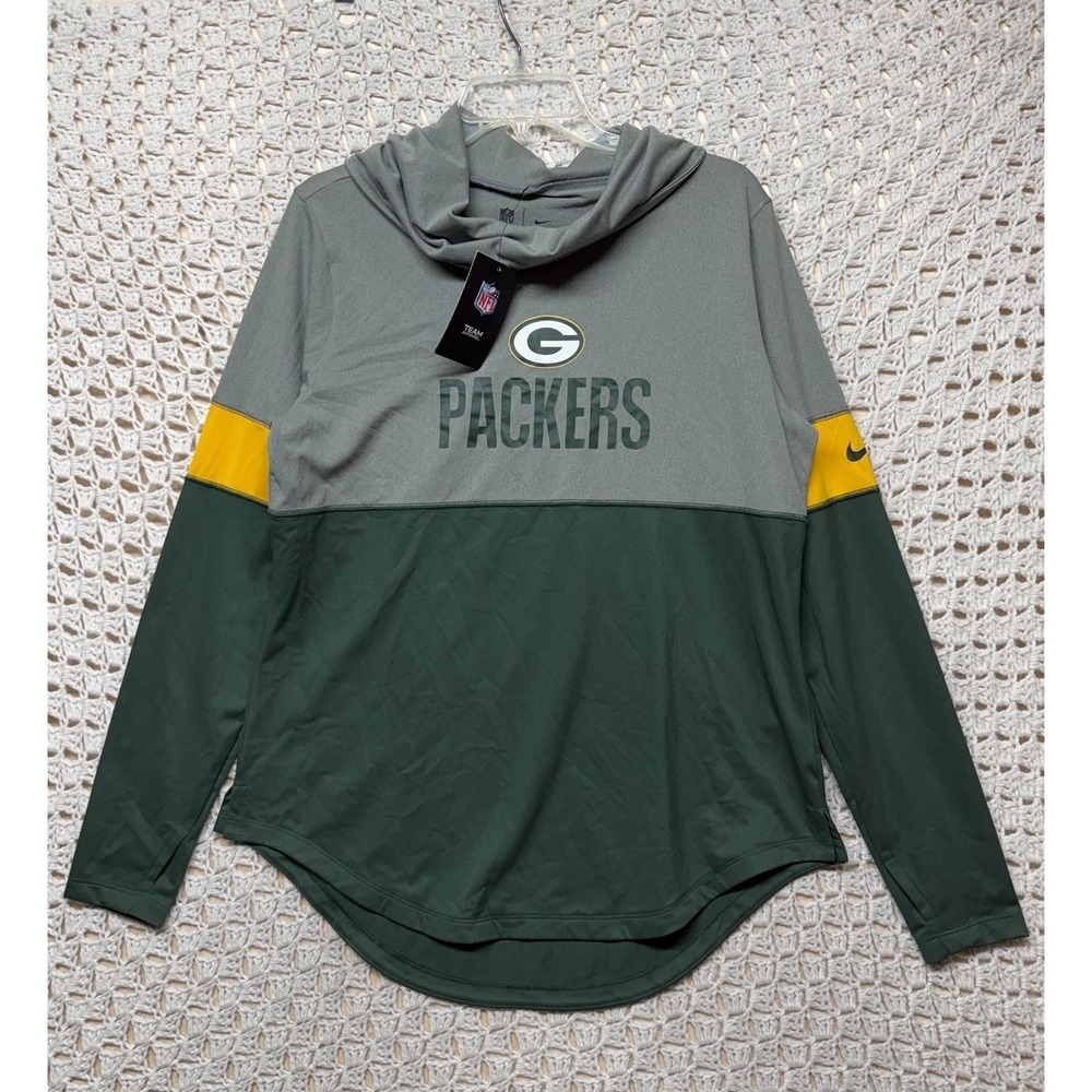 Green Bay Packers Nike‎ Dri-Fit NFL Football Team Apparel Shirt Women Size L